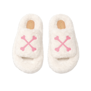 white vanity slipper